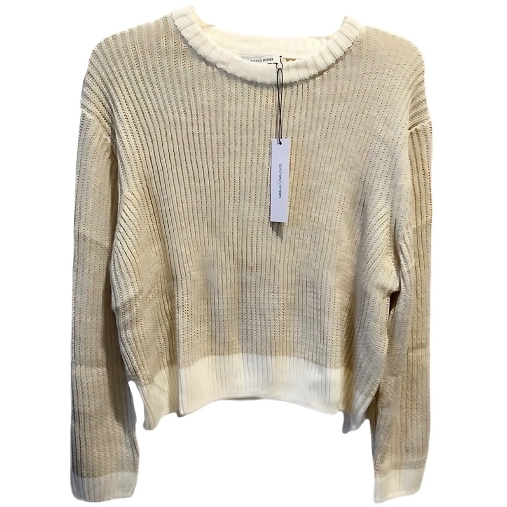 Revolve Stitches & Stripes Nia Crop Waffle Knit Pullover Sweater XXL NWTS - Picture 4 of 10